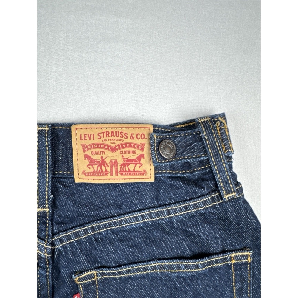 Levi's Cinch Baggy Wide Leg Jeans Dark Wash Denim 24x31 Relaxed High Rise - Picture 12 of 15